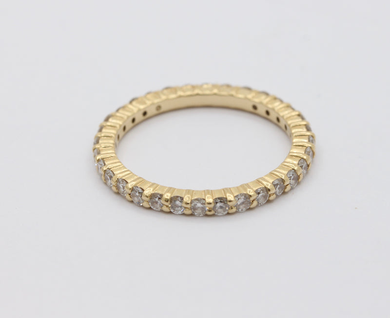 Diamond and 14K Gold Eternity Band, 1 Carat Wedding Ring