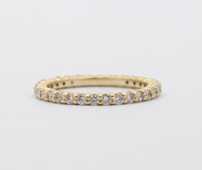 Diamond and 14K Gold Eternity Band, 1 Carat Wedding Ring