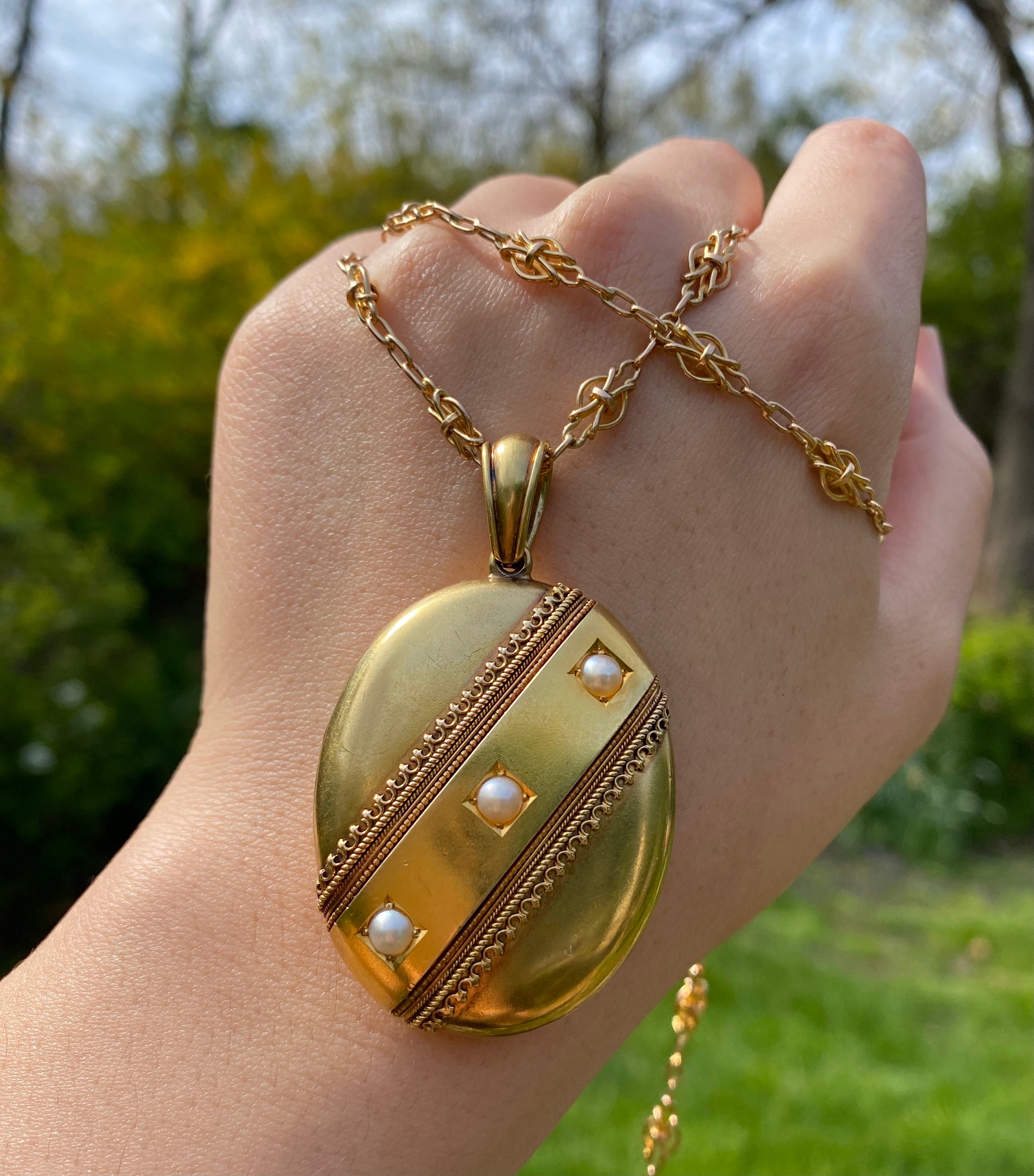 Vintage Heart Locket Necklace – Dandelion Jewelry