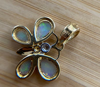 Australian Opal, Diamond, and 18K Gold Butterfly Charm