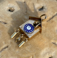 Vintage 14K Gold and Enamel Cuckoo Clock Charm