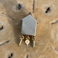 Vintage 14K Gold and Enamel Cuckoo Clock Charm