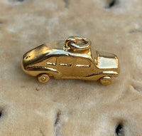 Vintage 18K Gold Swedish Puffy Car Charm