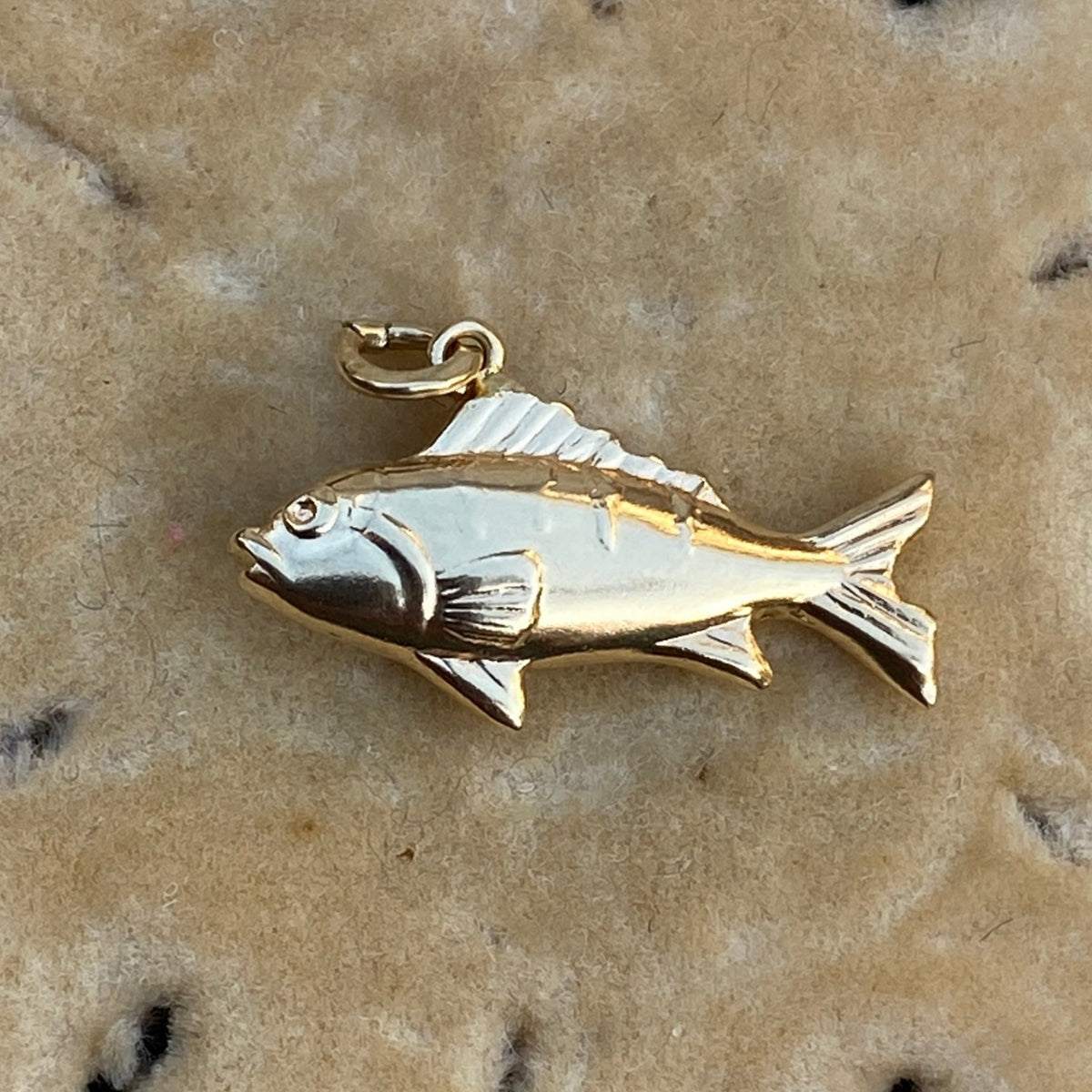 Vintage 18K Gold Tuna Fish Charm