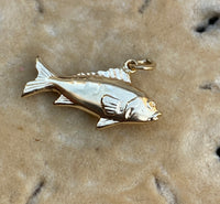 Vintage 18K Gold Tuna Fish Charm