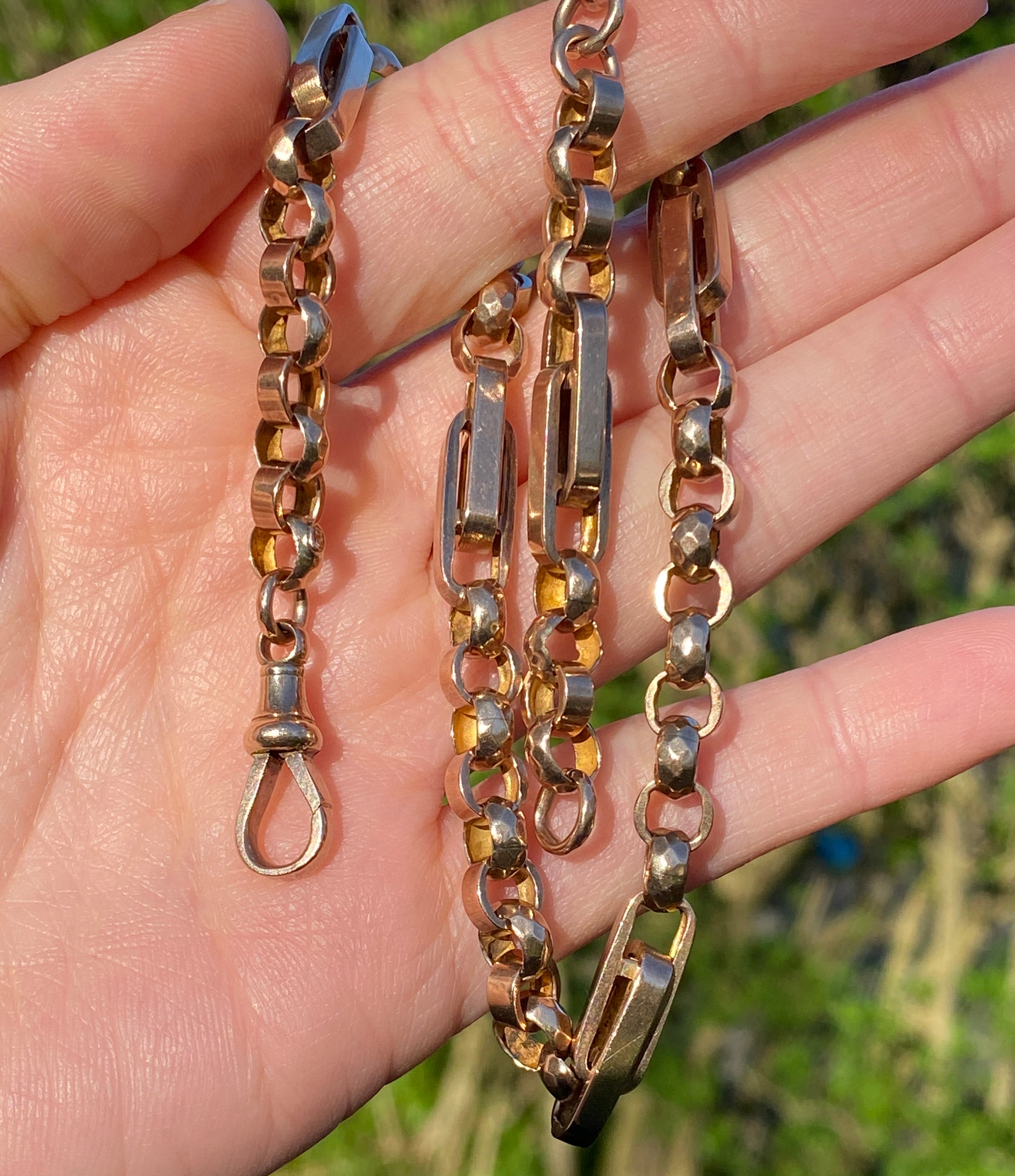 9k rose gold best sale chain
