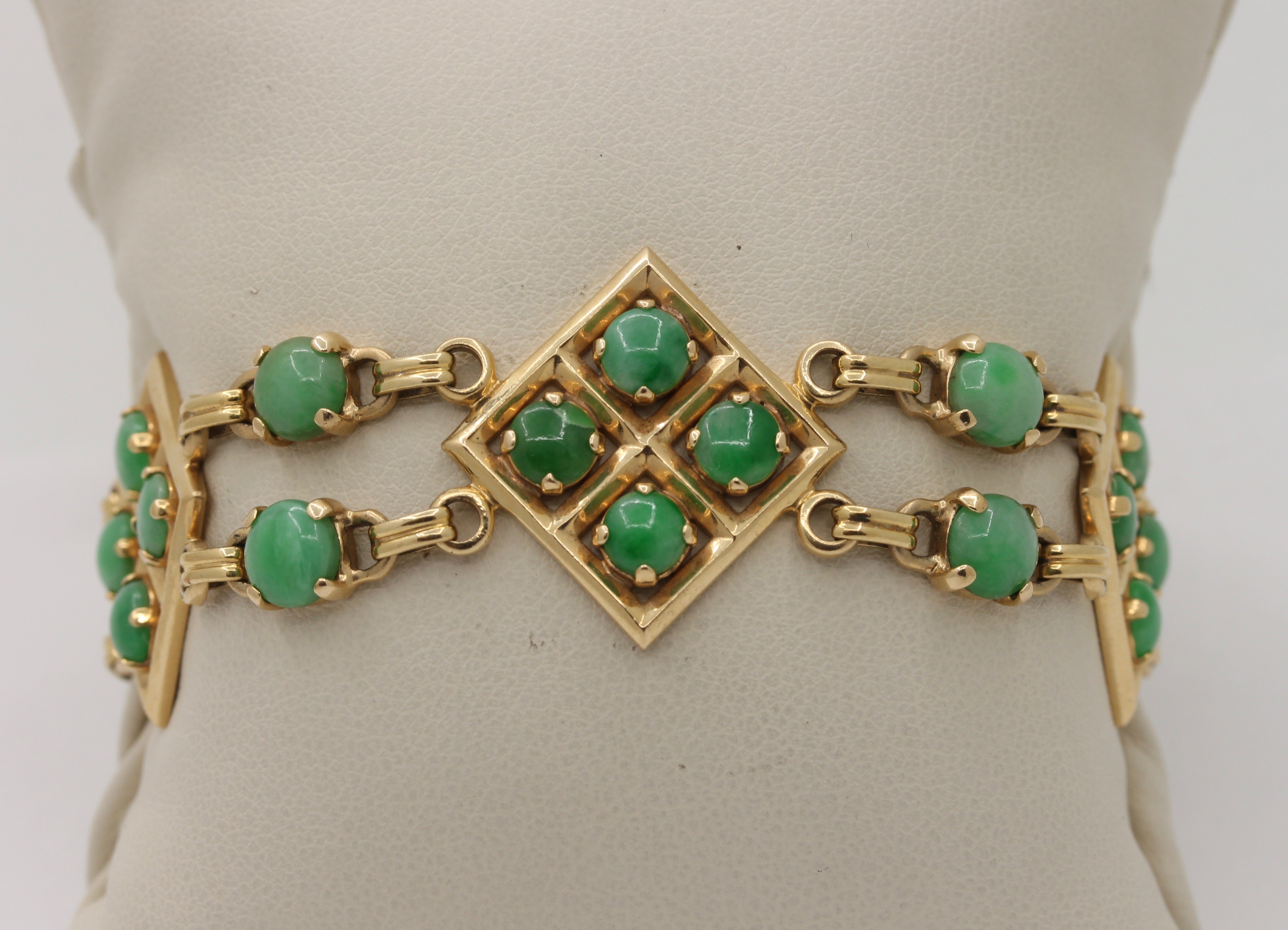 18k Yellow Gold Jadeite Jade Bracelet with GIA Report For Sale at 1stDibs |  18k gold jade bracelet, chinese jade bracelet, antique jade bracelet