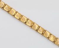 Late Victorian 18K Gold Double Sided Panel Reversible Slide Bracelet