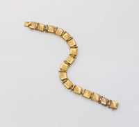 Late Victorian 18K Gold Double Sided Panel Reversible Slide Bracelet