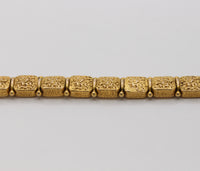 Late Victorian 18K Gold Double Sided Panel Reversible Slide Bracelet
