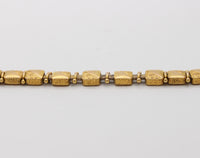 Late Victorian 18K Gold Double Sided Panel Reversible Slide Bracelet