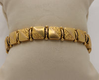 Late Victorian 18K Gold Double Sided Panel Reversible Slide Bracelet
