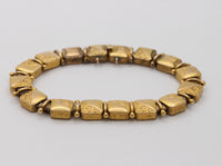 Late Victorian 18K Gold Double Sided Panel Reversible Slide Bracelet
