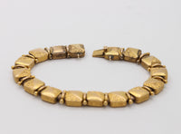 Late Victorian 18K Gold Double Sided Panel Reversible Slide Bracelet