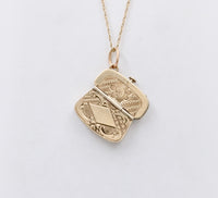 Victorian 14K Gold Purse Charm, Articulated Antique Pendant