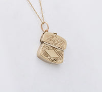 Victorian 14K Gold Purse Charm, Articulated Antique Pendant