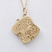 Victorian 14K Gold Purse Charm, Articulated Antique Pendant