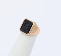 Art Deco Bailey, Banks and Biddle Onyx Intaglio Signet Ring