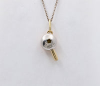 Enamel 18K Gold and Sterling Silver Lollipop Candy Charm