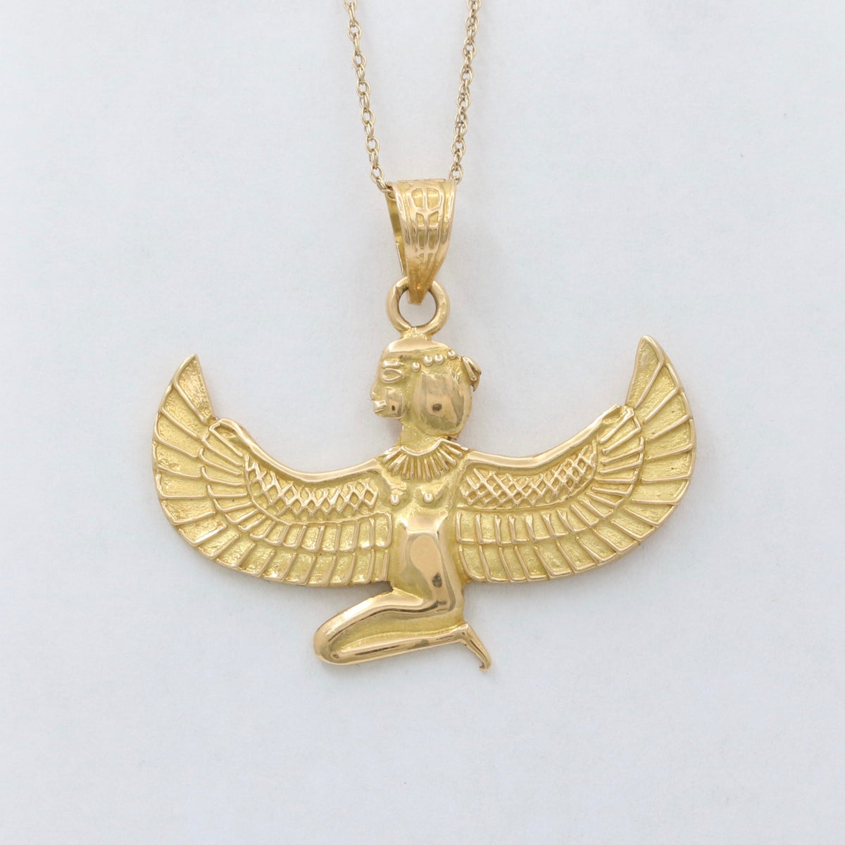 Vintage 18K Gold Nefertiti Charm, 5.5 Grams and 1.25” Wide