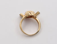 Retro 14K Gold and Ruby Knot Ring, Vintage Ring