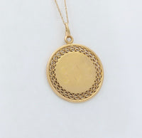 Vintage 14K Gold and Engraved “303” Disc Charm