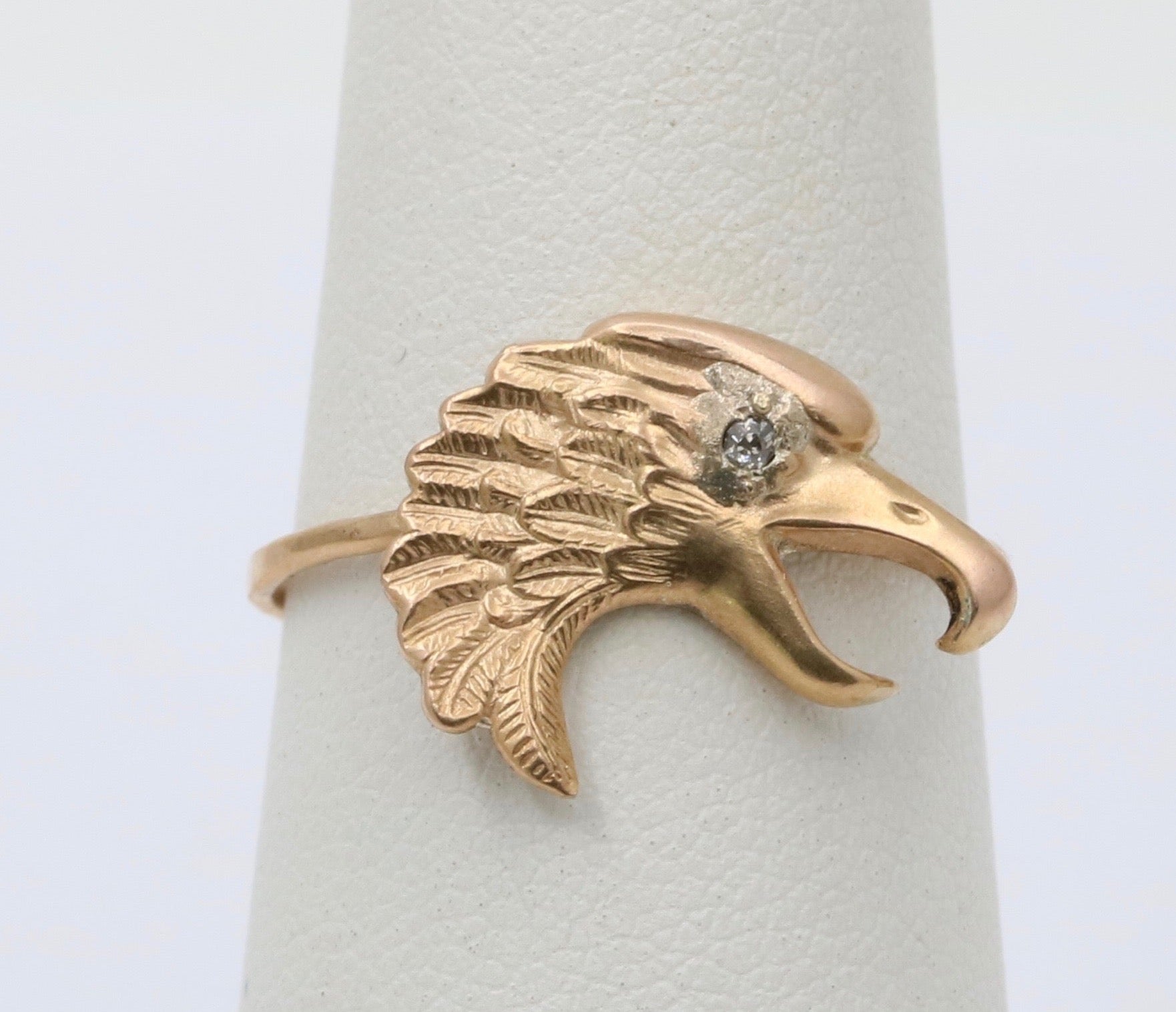 Moissanite platineve and 14k yellow gold over sterling silver mens eagle  ring .55ctw DEW - MMW195 | JTV.com