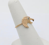 Antique Diamond and 14K Gold Eagle Ring, Victorian Conversion
