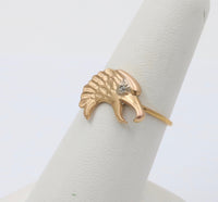 Antique Diamond and 14K Gold Eagle Ring, Victorian Conversion