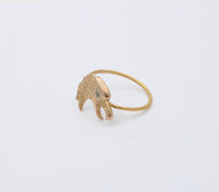 Antique Diamond and 14K Gold Eagle Ring, Victorian Conversion