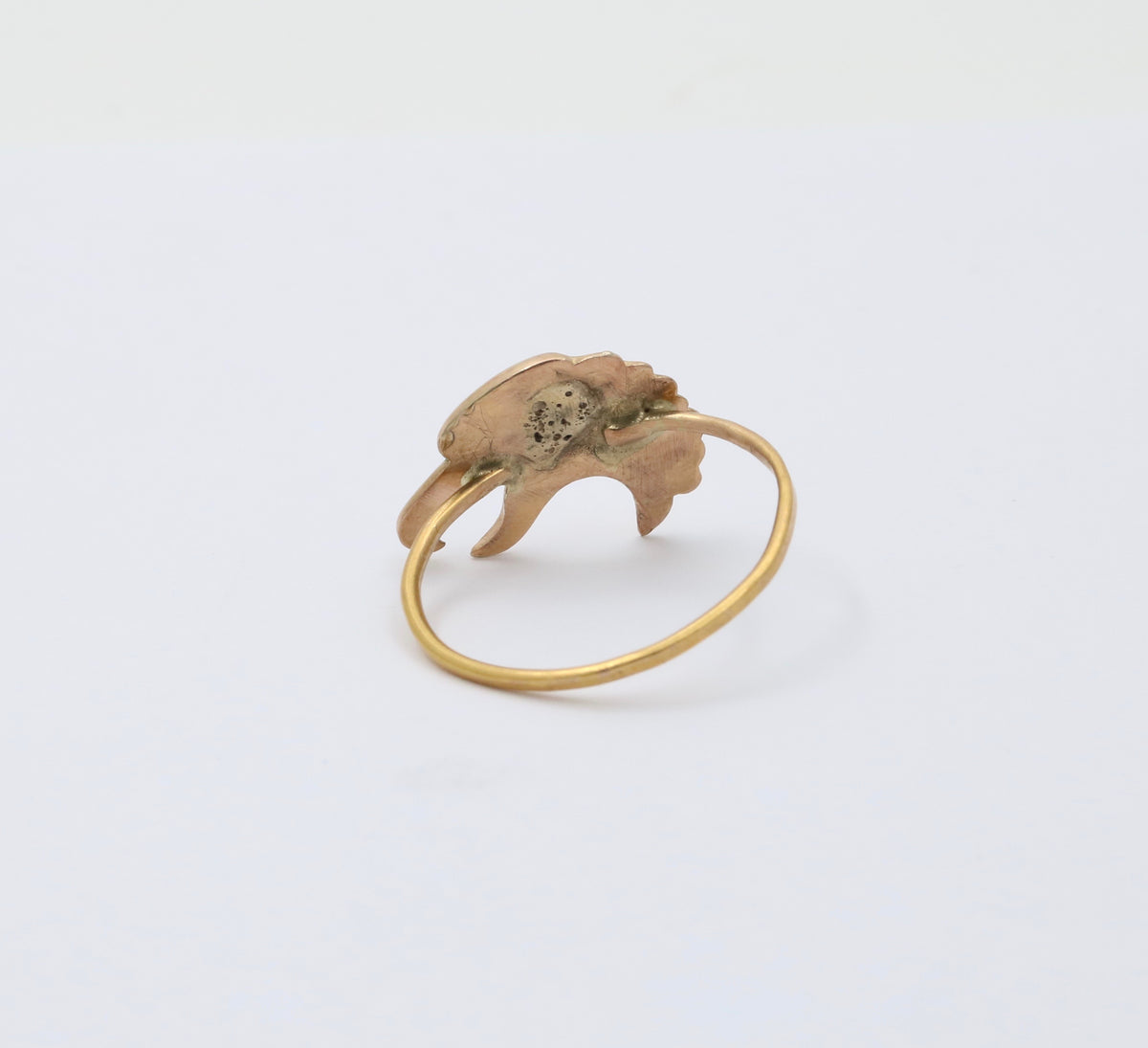 Antique Diamond and 14K Gold Eagle Ring, Victorian Conversion