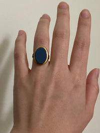 Vintage Sardonyx and 14K Gold Signet Ring