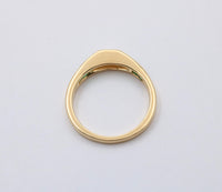 Carre Cut Diamond and Emerald 18K Gold Band, Stacking Ring