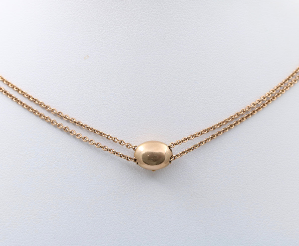 Victorian 10K Gold Slide Longuard Chain, 49 Inches