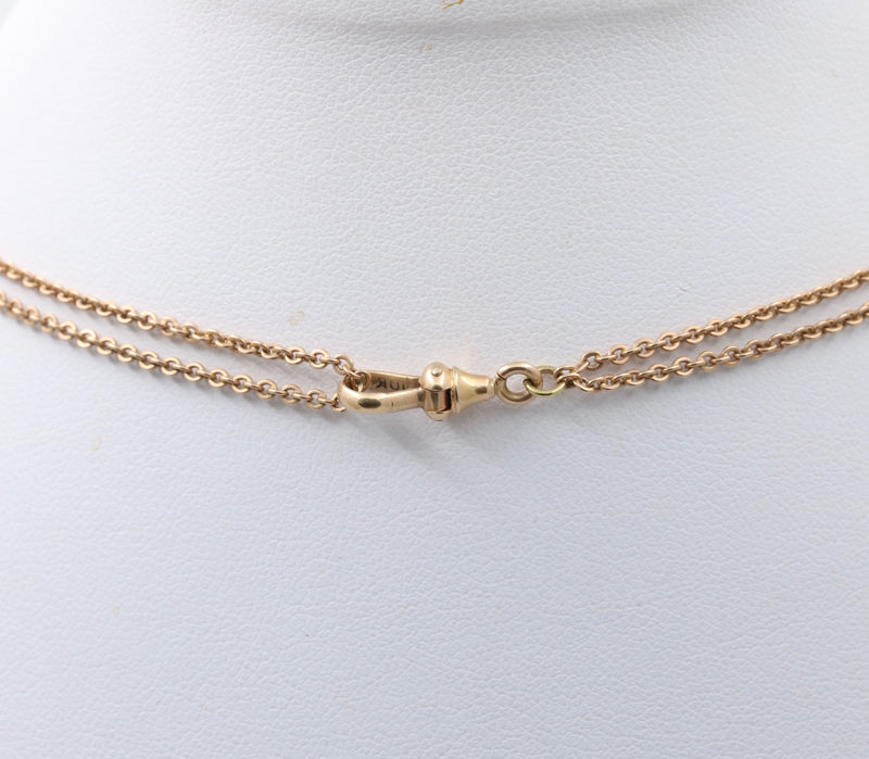 Victorian 10K Gold Slide Longuard Chain, 49 Inches