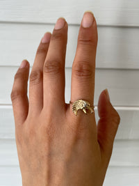 Antique Diamond and 14K Gold Eagle Ring, Victorian Conversion