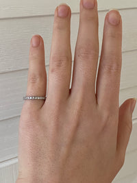 Art Deco Platinum and Diamond Eternity Band, Size 5.75