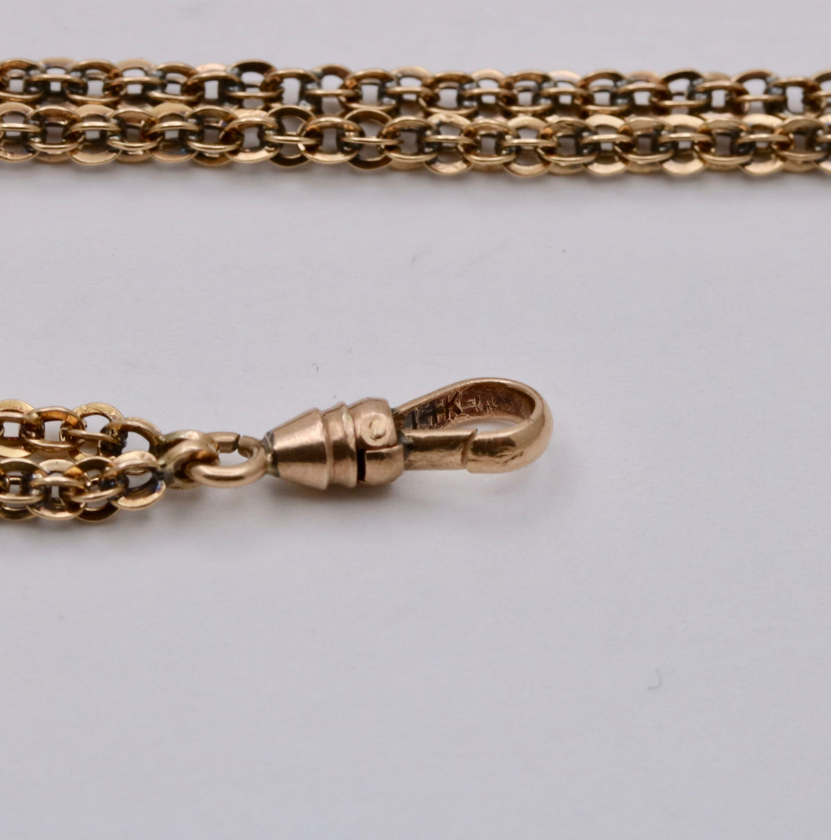Antique Victorian Long Gold Chain, 55 Inches, in 14K #515000