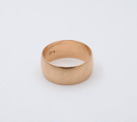 Vintage Russian 14K Rosy Gold Cigar Band, Wedding Ring