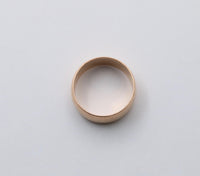 Vintage Russian 14K Rosy Gold Cigar Band, Wedding Ring