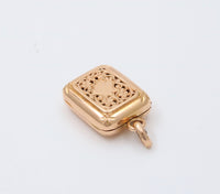Victorian Revival 18K Gold Vinaigrette and Locket Charm