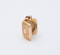 Victorian Revival 18K Gold Vinaigrette and Locket Charm