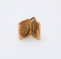 Victorian Revival 18K Gold Vinaigrette and Locket Charm