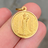 Vintage 18K Gold Madonna di Loreto Charm, Patron Saint of Aviation