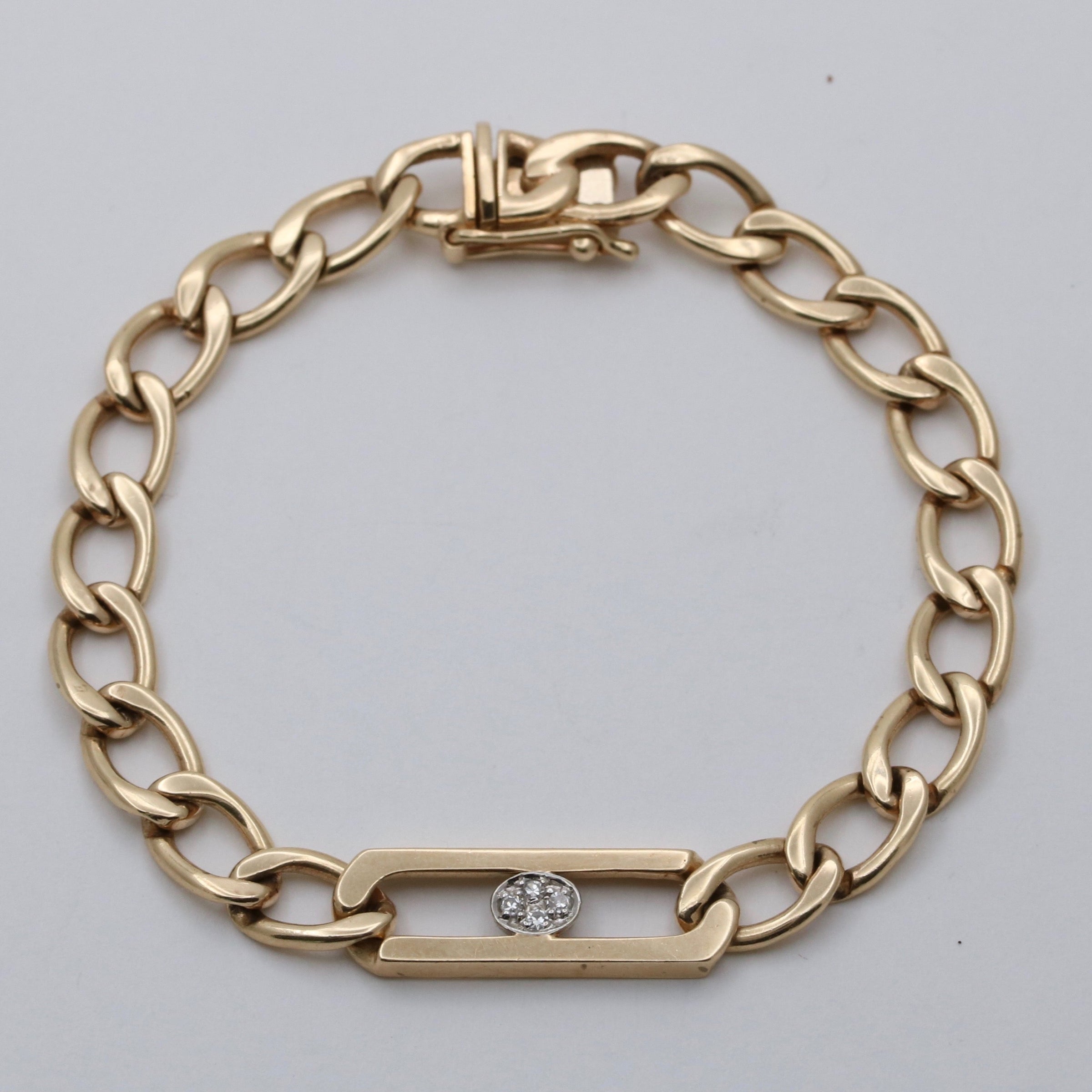 Vintage Louis Vuitton Yellow Gold Link Bracelet w/ Charms, Bracelets