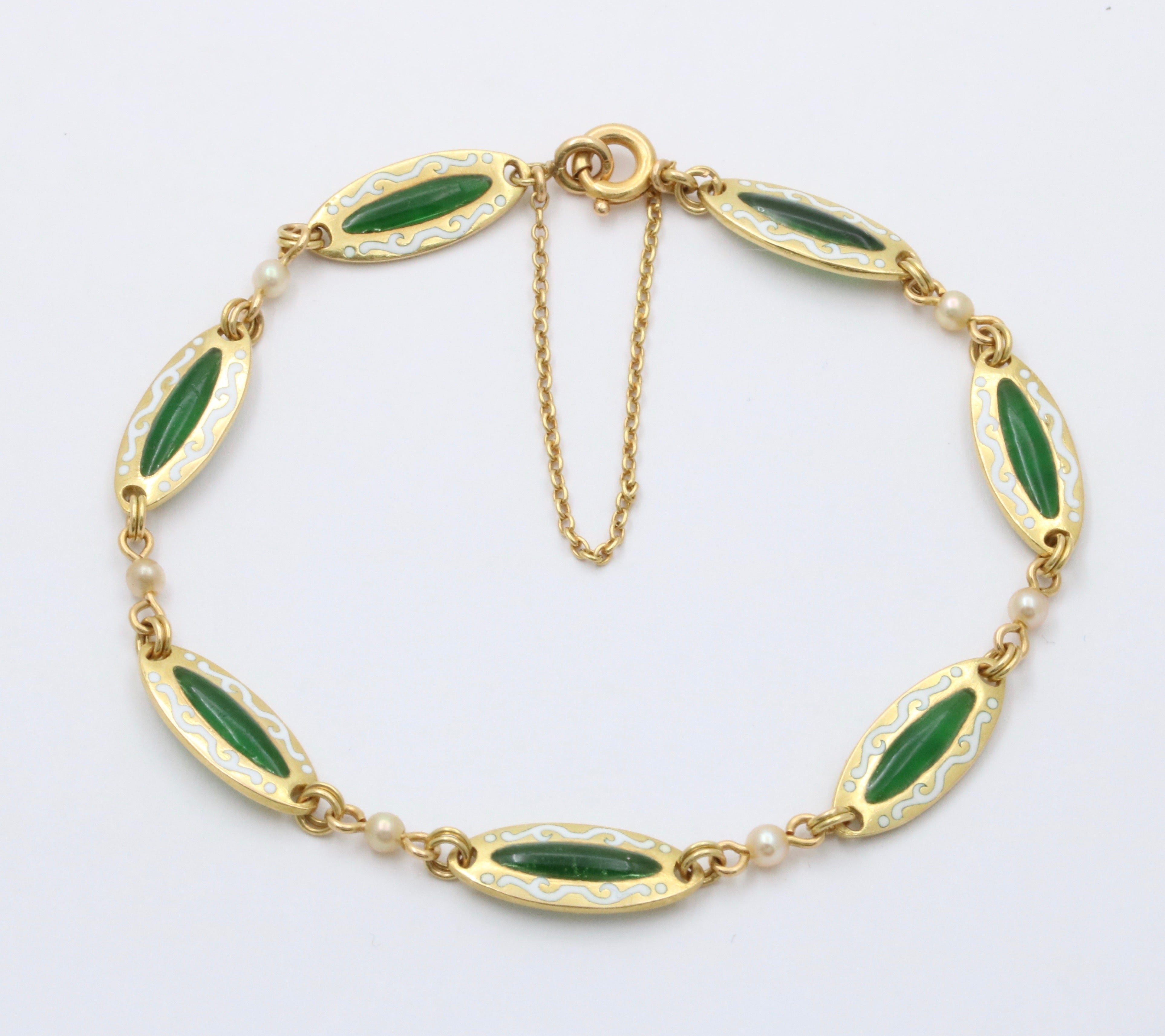 Dainty Victorian Gold & Enamel Bangle Bracelet | Exquisite Jewelry for  Every Occasion | FWCJ