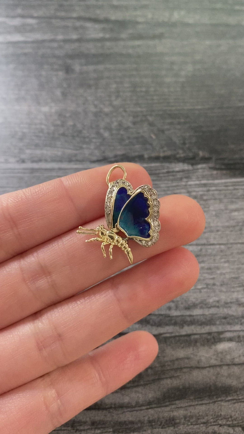 Diamond shop butterfly charm