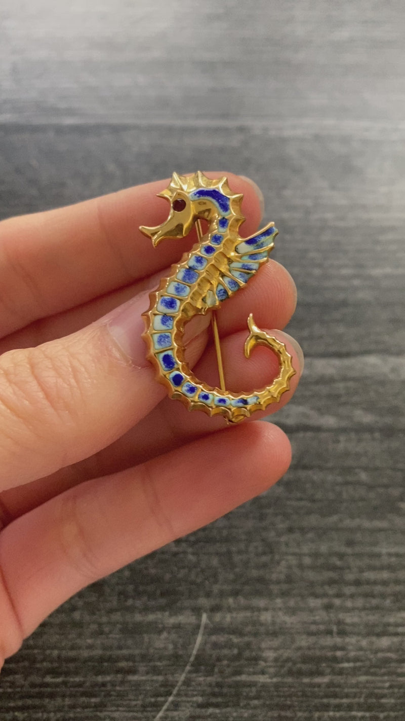 Seahorse brooch pin deals