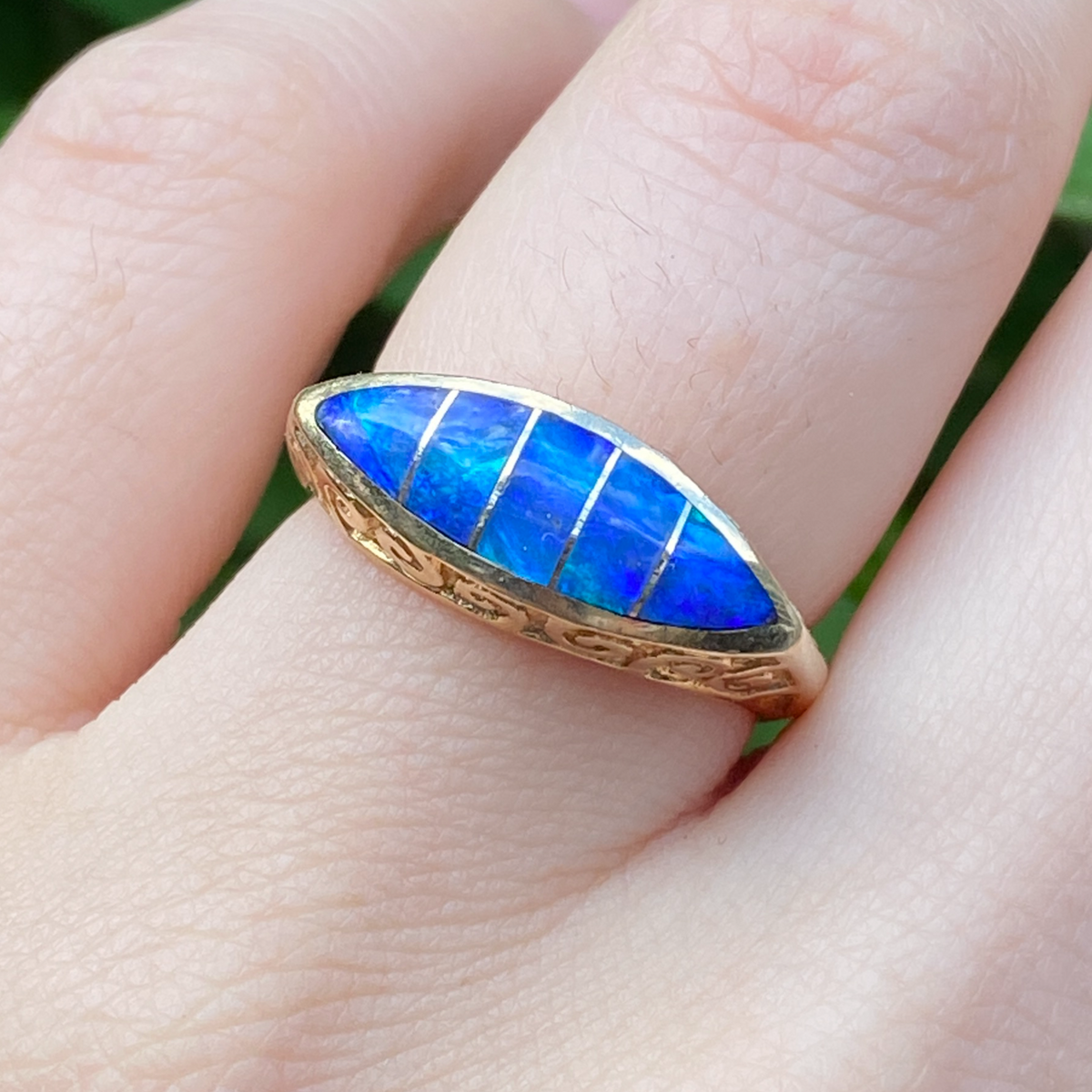 Opal evil store eye ring